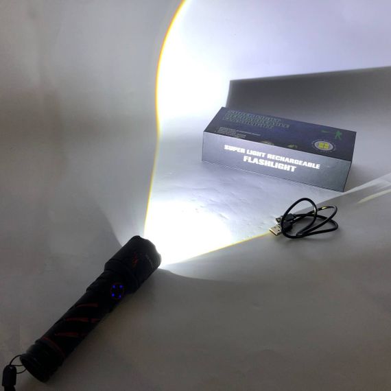 Ліхтар ручний акумуляторний XQ-S59-GT, Ліхтар ручний потужний, Кишеньковий ліхтар із usb зарядкою | Зображення 5