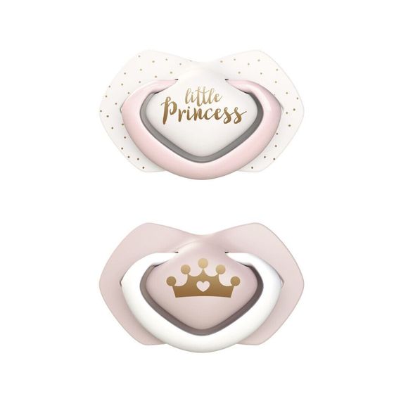 Пустушка силіконова симетрична 0-6 міс ROYAL BABY 2 шт. - рожева 22/650_pin (2000904383016) shop (2000904383016)
