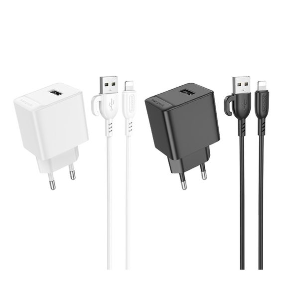 Сетевое Зарядное Устройство Borofone BAS11A 1USB 2.1A+USB to Lightning