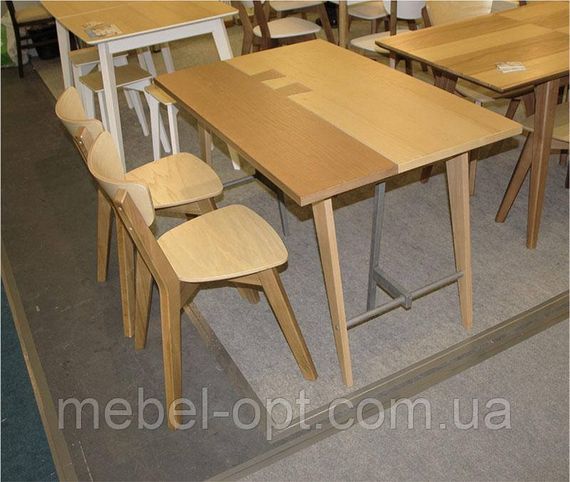 Обідній стіл прямокутний Дублін, комбінація ясен натуральний - горіх | Зображення 1