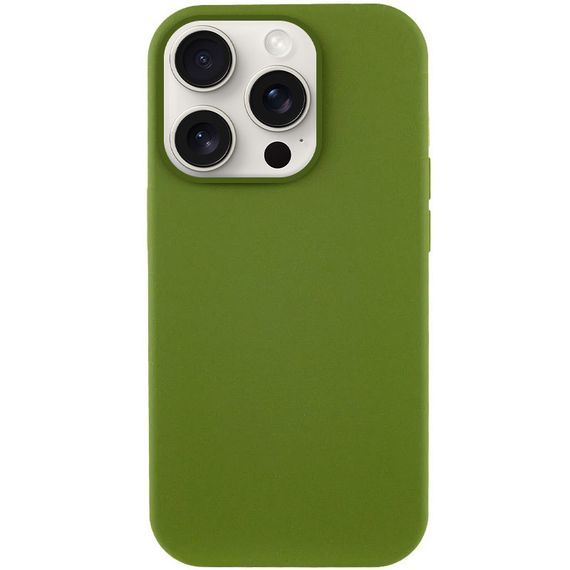 Чехол Silicone Case Full Protective (AA) NO LOGO для Apple iPhone 15 Pro Max (6.7") Зеленый / Dark Olive