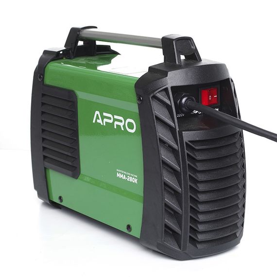 Зварювальний апарат інверторний APRO MMA-280 K, ялин.5 мм, + набір кабелів, кейс 8945121