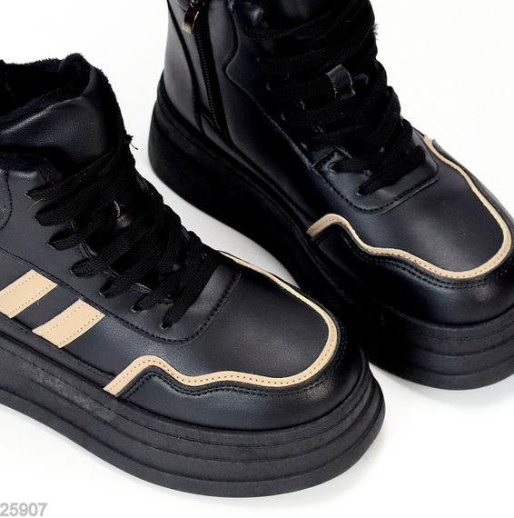 Черные зимние хайтопы на платформе цвет на выбор | Зображення 3