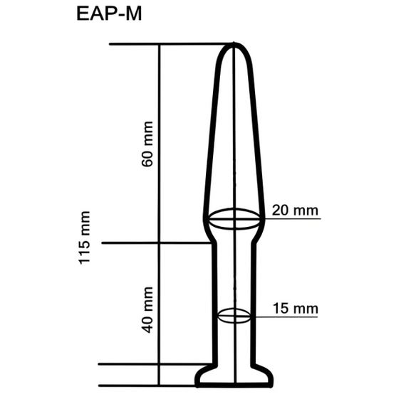 Анальний плаг зі скла EGZO EAP-M (довжина 11,5 см, діаметр 2 см sexstyle | Зображення 2