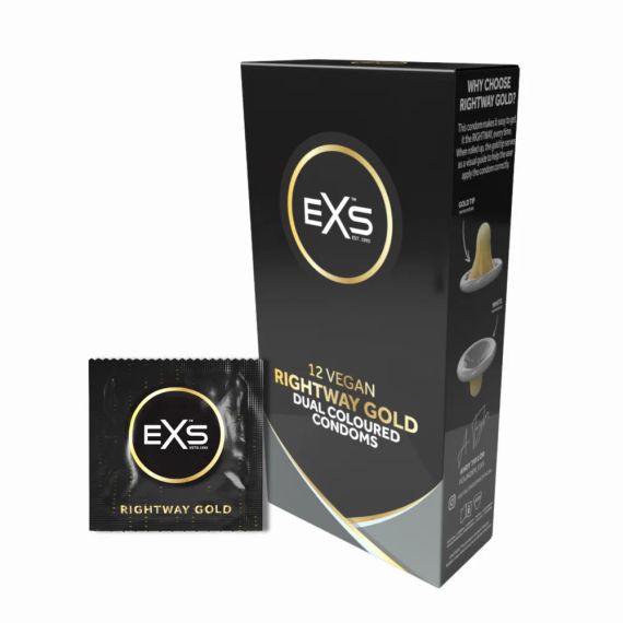 Презервативы - EXS Rightway Gold Condoms, 12 шт. sexstyle | Зображення 3