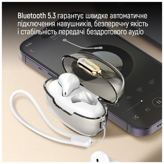 Навушники ColorWay Slim TWS-2 Earbuds White (CW-TWS2WT) | Зображення 5