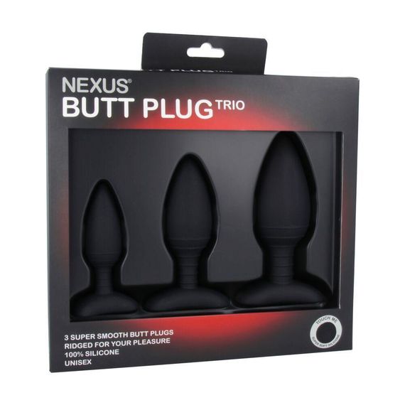 Набір анальних пробок Nexus Butt Plug Trio, макс. діаметр 3–4–5 см Sex Aura | Зображення 1