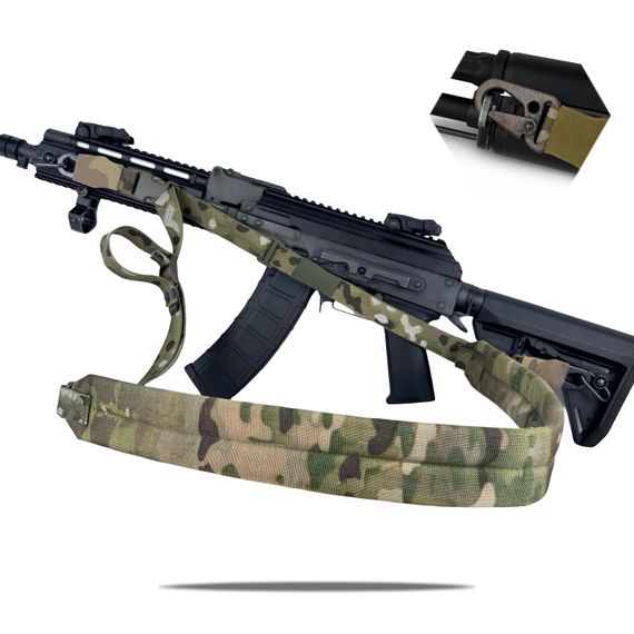 Ремінь збройовий RAGNAROK триточковий з широким наплічником "KRAKEN" carbine Мультикам | Зображення 1