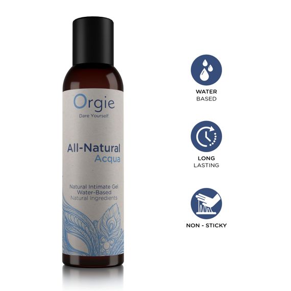 Лубрикант на водній основі Orgie All Natural Acqua, 150 мл, нелипкий, гладенький, натуральний склад | Зображення 2