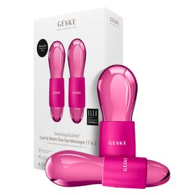 Двойной массажер для глаз GESKE Cool&Warm Duo Eye Massager 7в1 starlight, Малиновый