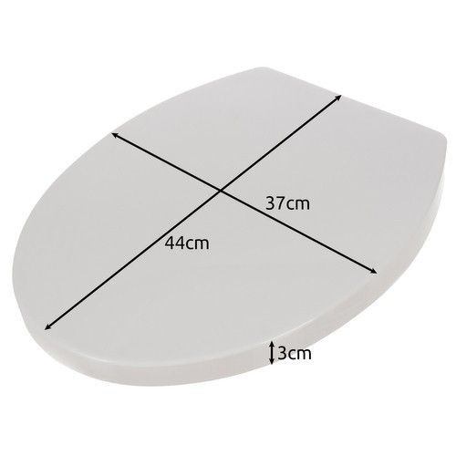 Сидіння для унітаза з плавним закриванням, біле, універсальне | Зображення 1