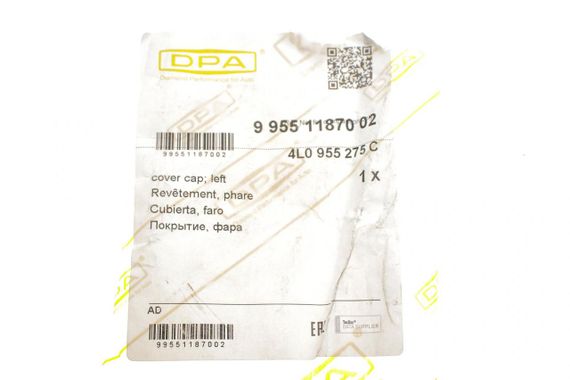 Заглушка омивача фар Audi Q7 06-15 L  99551187002 | Зображення 1