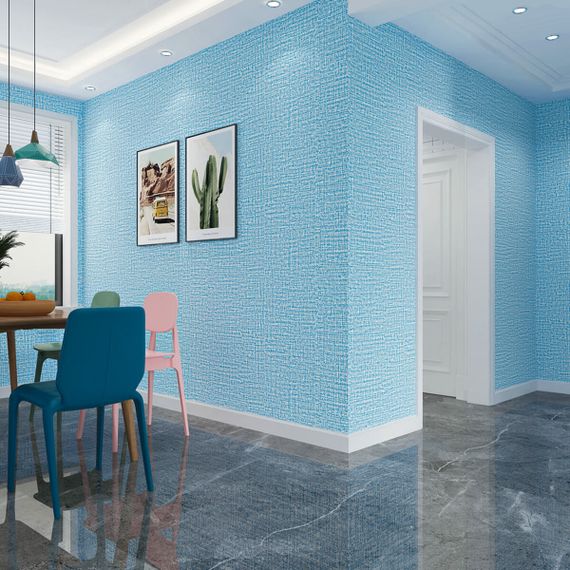 Самоклеючі шпалери світло-синьо білі 2800*500*2,5мм YM-03 BLUE WHITE SW-00001326 | Зображення 5