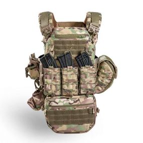 Плитоноска бронежилет Мультикам  c быстрым сбросом MOLLE 8 подсумков