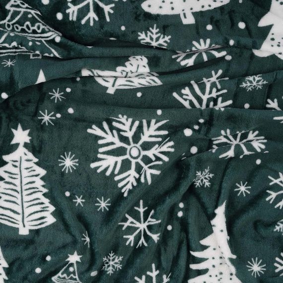 Плед Ardesto Christmas Flannel Ялинки Зелений ART0128PB 160х200 см | Зображення 2