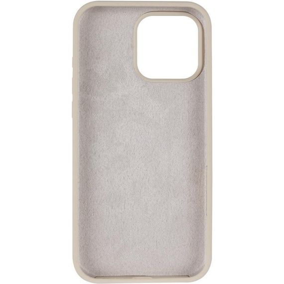 Чехол Silicone Case Full Protective (AA) для Apple iPhone 14 Pro (6.1") Бежевый / Antique White | Зображення 2