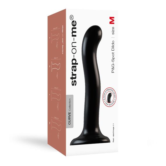 Насадка для страпона Strap-On-Me P&G-Spot Dildo, силикон, размер M Sex Aura | Зображення 4