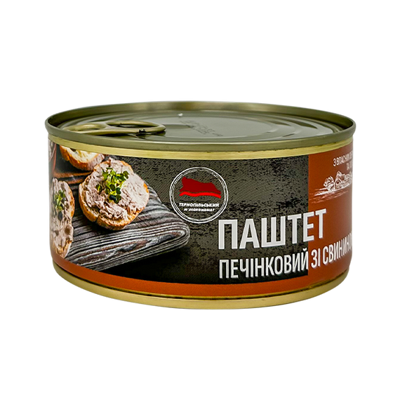 Паштет печінковий зі свининою Тернопільський м'ясокомбінат 310 г