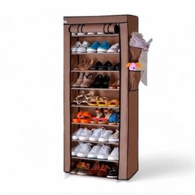 Шафа для взуття тканинна Single row Zipper Коричневий