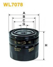 Фільтр оливи WIX FILTERS WL7078 на FORD SIERRA Наклонная задняя часть (GBC, GBG)