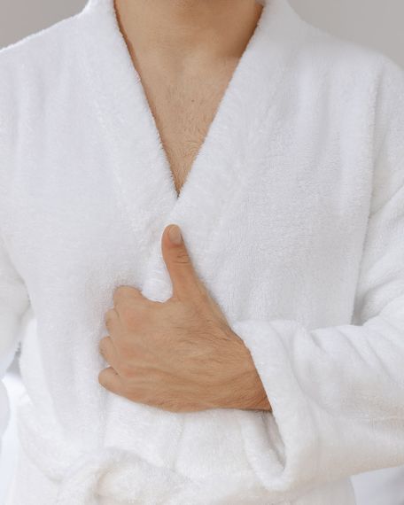 Халат SoundSleep Crystal Кімоно Готельний махровий унісекс S-M білий (93936934) | Зображення 4