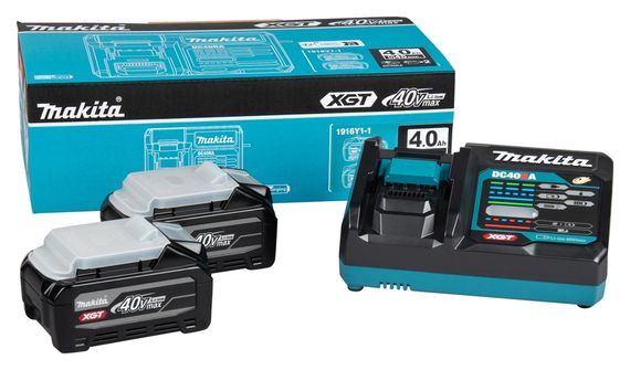 Набір акумуляторів BL4040F (2 шт) та зарядний пристрій для продукції Makita XGT 40 В (1916Y1-1) | Зображення 1