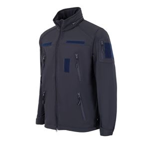 Куртка демісезонна SoftShell, фліс від -10 до +15 °С колір темно синій