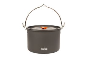 Казанок туристичний Tribe Pot 4л Alu алюмінієвий великий, Похідний легкий казан трайб, Казанок для кемпінгу і походу
