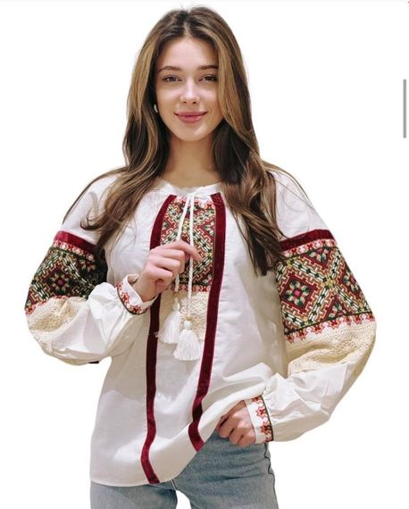 Вишиванка блуза жіноча  " Червона рута" | Зображення 2