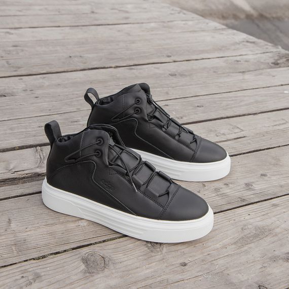 Черные кожаные ботинки для мужчин 40 41 42 43 44 45 размер | Зображення 3