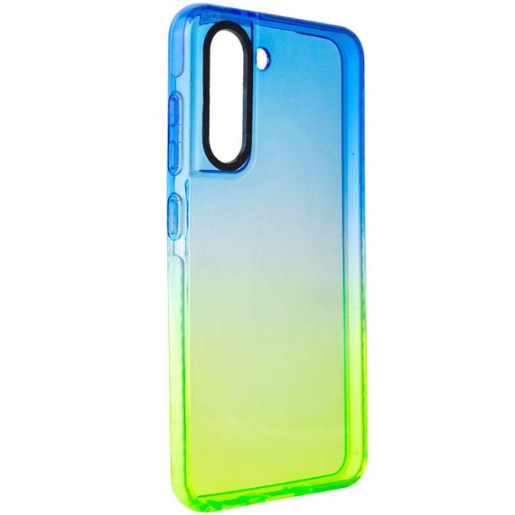 Чохол TPU+PC Sunny Gradient для Samsung Galaxy S21 FE, Синій / Салатовий | Зображення 1