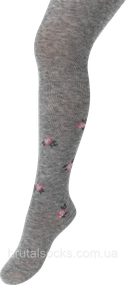 Колготки для дівчинки демісезонні з принтом Тм TwinSocks 62-68 / 3-6 мес., Сірий