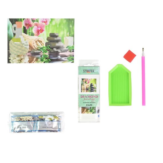 Алмазная мозаика "Гармония и спокойствие" YAB28548 без подрамника, не полная выкладка 10х15 см | Зображення 1