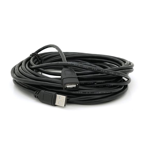 Удлинитель USB 2.0 AM/AF,10.0m,1 феррит,Black