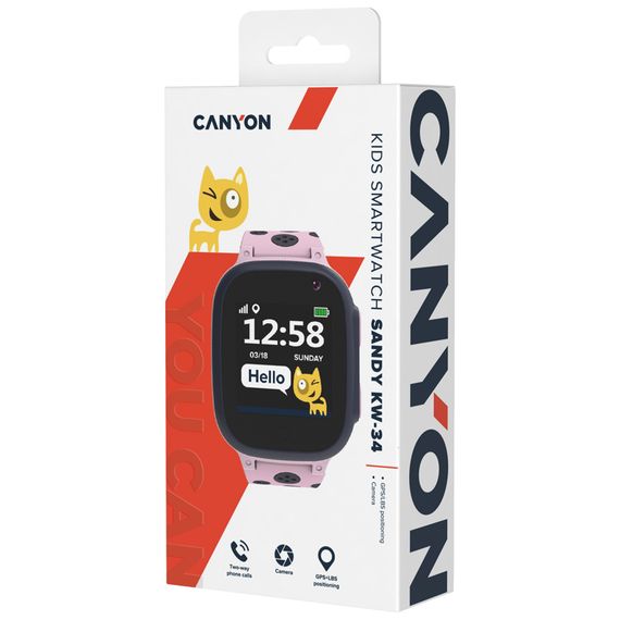 Смарт-годинник Canyon CNE-KW34PP Kids smartwatch Sandy, Pink (CNE-KW34PP) | Зображення 5