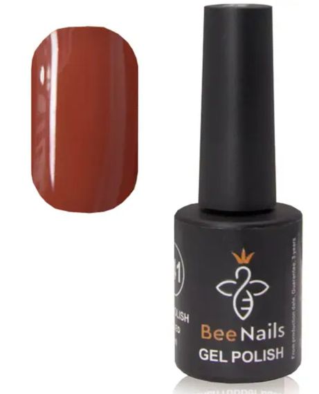 Гель-лак для нігтів Bee Nails 143 (терракота) 8мл | Зображення 1