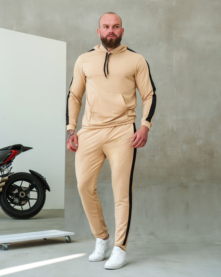 Костюм Лампас весна бежево-черный S | Зображення 2