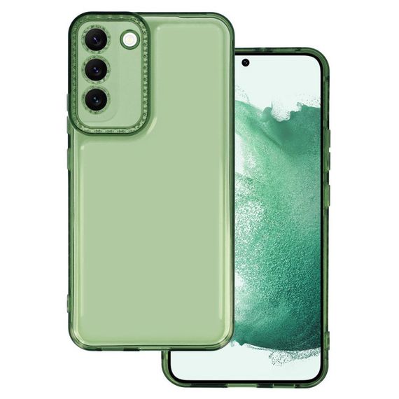Чехол TPU Starfall Clear для Samsung Galaxy S22+ Зеленый | Зображення 2