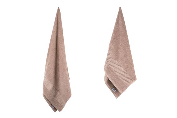 Набір рушників махрових Ardesto Lotus, 50х90см, 70х140см, 2шт, 100% бавовна, бежевий (ART2357NS) | Зображення 2