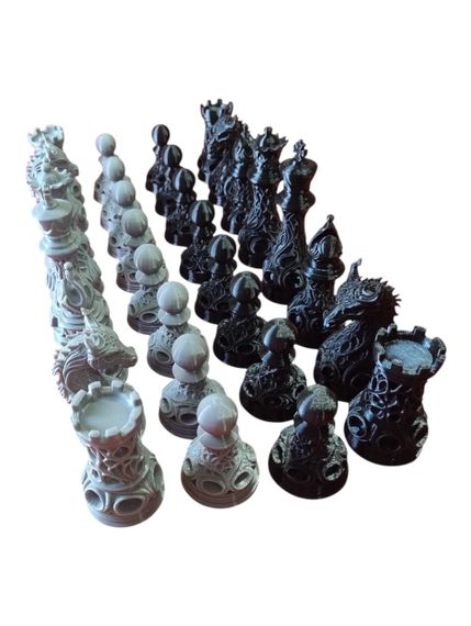 Шахи чорно сірі 3D друк (214157)