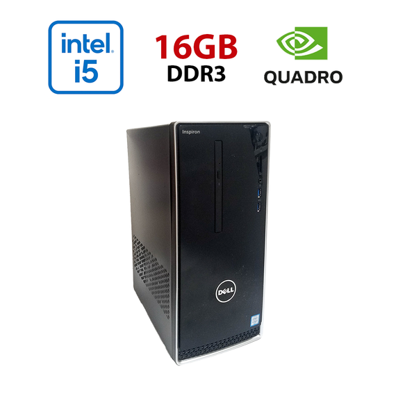 ПК Dell Inspirion 3650 / Intel Core i5-6500 (4 ядра 3.2 - 3.6 GHz) / 16 GB DDR3 / 256 GB SSD / nVidia Quadro P400, 2 GB GDDR5, 64-bit / Wi-Fi+Bluetooth / DVD / Win 10 Home Lic б/в