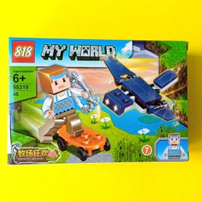 Конструктор Майнкрафт MY WORLD MINECRAFT 98319 46 деталей Герої на мотоциклах