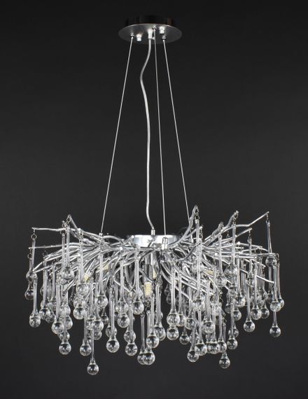 Люстра підвісна кришталева 27236 Хром 40-190х60х60 см.