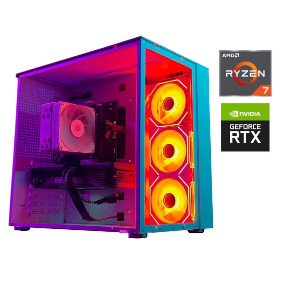 Ігровий ПК GameMax Infinity Tower / AMD Ryzen 7 5700X (8 (16) ядер по 3.4 - 4.6 GHz) / 32 GB DDR4 / 500 GB SSD + 1000 GB HDD / nVidia GeForce RTX 2060 Super, 8 GB GDDR6, 256-bit б/в