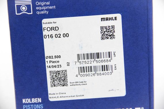 Поршень Connect 1.8TDCi (66/81kw) 06- (82.5mm/STD), MAHLE/KNECHT (0160200) | Зображення 1