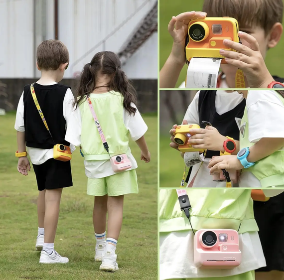 Фотокамера моментальной печати детская Instant Print Camera, 1080P Video for kids | Зображення 1