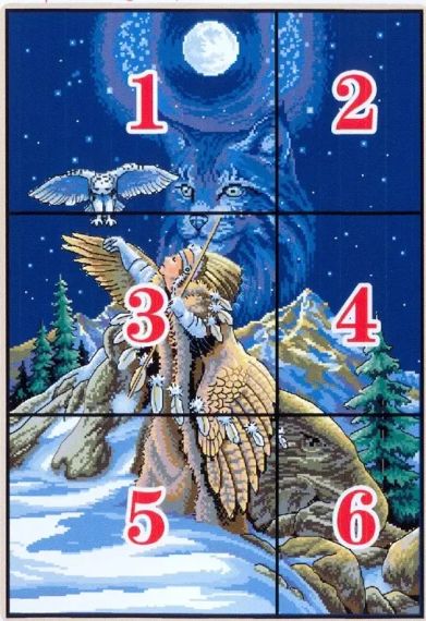 Набір для вишивання за нанесеною на канву схемою "The sacred connection ". AIDA 14CT printed , 44*61 см | Зображення 11