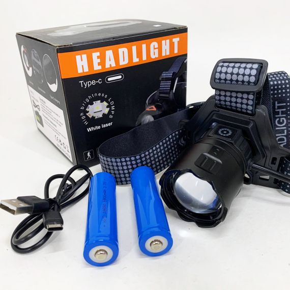 Ліхтар налобний 8505 WHITE LASER LED PM10-4TG (White+Yellow+Blue+Red) 2x18650 | Зображення 4