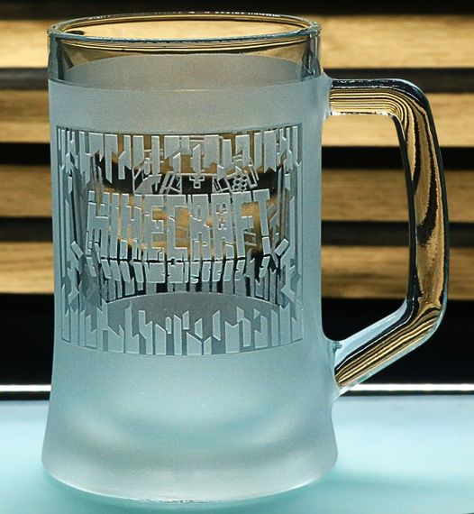 Пивний келих 670 мл Майнкрафт з гравіюванням  Скляний кухоль Minecraft з Кріпером  Подарунок геймеру  Ігровий мерч