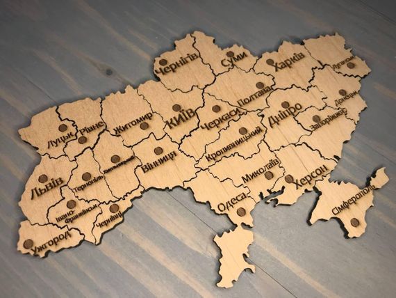 Магнітна мапа-пазл України